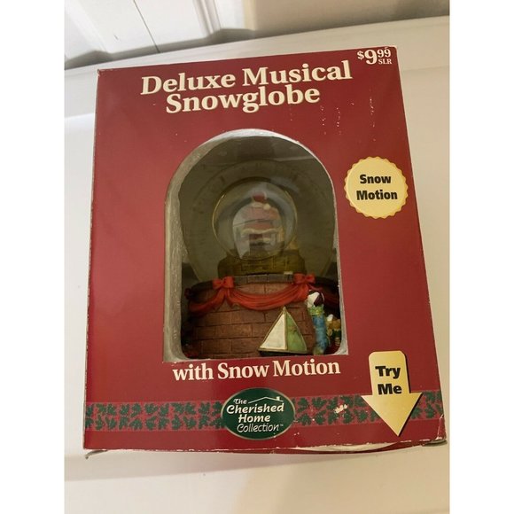 The Cherished Home‎ collection Santa List Deluxe Musical Snowglobe w/Snow Motion - Picture 2 of 8